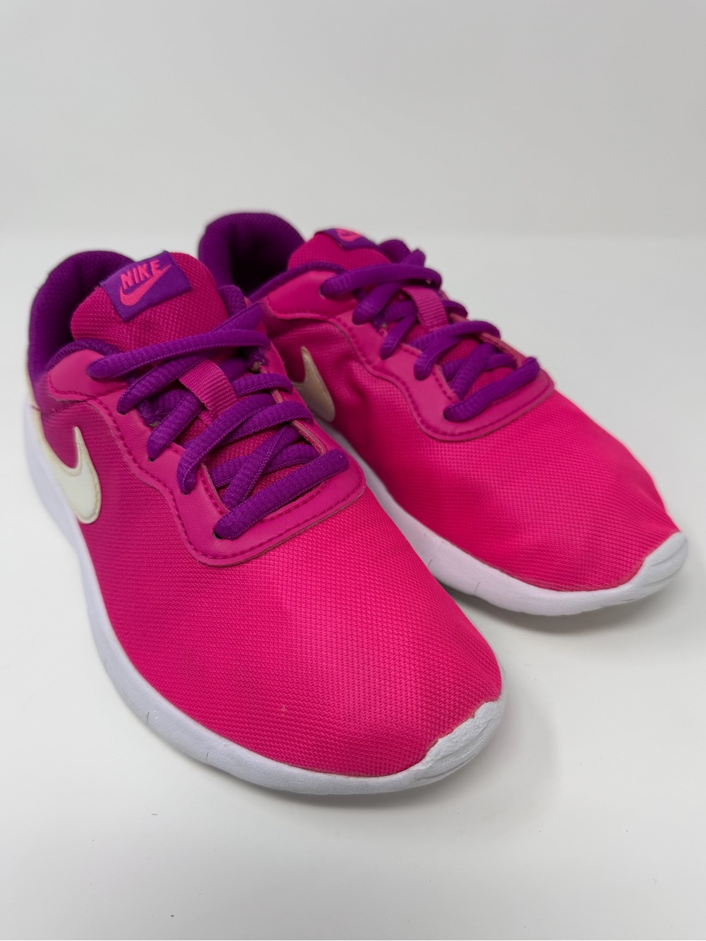 Nike Kids Hot Pink and Purple Mesh Sneakers Sz. 1y